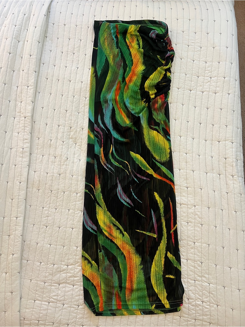 SHEIN Tropical Slit Skirt